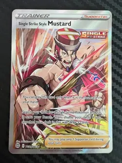 Pokemon TCG Single Strike Style Mustard Full Art TG28/TG30 Brilliant Stars NM - Image 1
