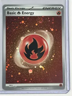 151 Cosmos Holo Basic Fire Energy 002 2023 Pokemon - Image 1