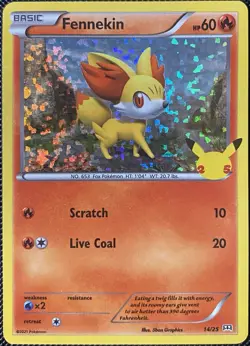 Fennekin 014/025 McDonald's 25th Anniversary Holo - Pokemon Card - Image 1