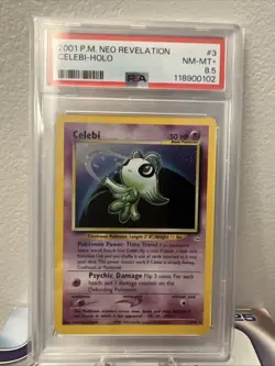 2001 POKEMON NEO REVELATION #3 CELEBI-HOLO PSA 8.5 NM-MT + - Image 1