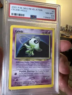 2001 POKEMON NEO REVELATION #3 CELEBI-HOLO PSA 8.5 NM-MT + - Image 5
