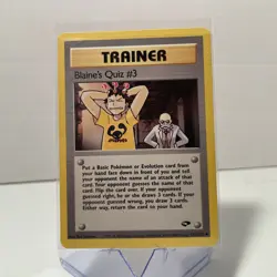 Blaine's Quiz #3 Gym Challenge Unlimited 112/132 Pokemon TCG - MP - Image 1