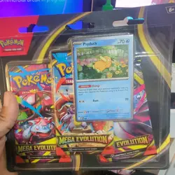 Pokemon TCG Mega Evolution 3 Pack Blister - psyduck - Image 1