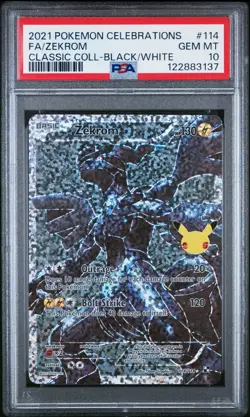 2021 Pokemon Celebrations Reshiram #113 & Zekrom #114 PSA 10 Set - Image 3