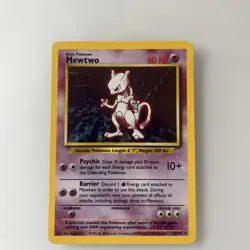 Pokemon TCG Mewtwo Base Set 10/102 Holo 1999-2000 Wizards - Image 1