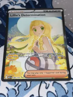 Lillie’s Determination MINT SAR IN HAND 184/132 Pokemon Mega Evolutions English - Image 3