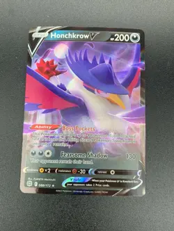 Honchkrow V 088/172 Ultra Rare Sword & Shield Brilliant Stars Pokemon NM 2022 - Image 1
