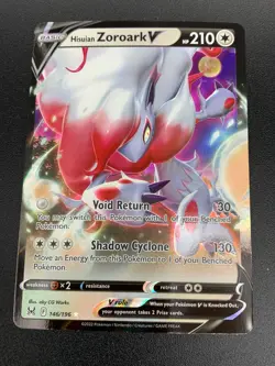 Hisuian Zoroark V - 146/196 - Ultra Rare Sword & Shield: Lost Origin Pokemon NM - Image 1