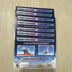 POKEMON SCARLET/VIOLET SERIAL CODES SHINY MIRAIDON AND SHINY KORAIDON UNSCRATCHD - Image 1