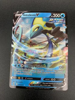 Inteleon V 078/264 Ultra Rare Sword & Shield Fusion Strike Pokemon NM 2021 - Image 1