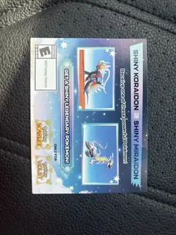 Pokemon Scarlet And Violet Serial Codes Shiny Koraidon or Miraidon UNSCRATCHED! - Image 1