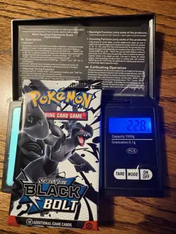 HEAVY 22.8g! Pokemon TCG SV 10.5 Black Bolt Booster Pack Sealed! Demi-God PackU! - Image 1
