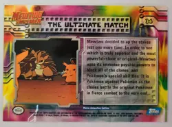 Pokemon THE ULTIMATE MATCH # 34 Mewtwo Strikes Back (Topps) 1st Print 🍒 - Image 3