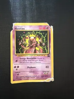 Mewtwo 14/53 Wotc Promo Regular Black Star Promo Pokemon. DMG - Image 1