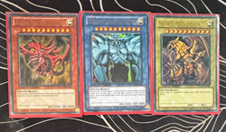 YuGiOh YGLD OBELISK THE TORMENTOR SLIFER THE SKY DRAGON WINGED DRAGON RA lp - Image 1