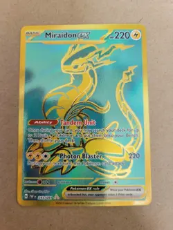Pokemon TCG Miraidon EX Scarlet & Violet Paldean Fates Hyper Rare Card 243/091 - Image 1