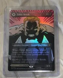 2025 Marvel Spider-Man MTG Eddie Brock Lethal Venom Foil M 0233 Card - Image 1