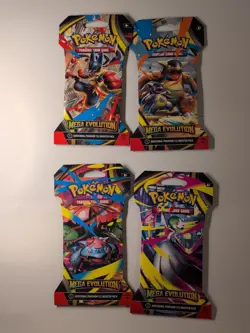 Pokemon Mega Evolution Trading Card Game Set of 4 Packs - Image 1