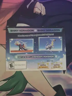 Shiny Miraidon Koraidon Code GameStop Pokemon - Physical PROMO Card- Unused Code - Image 1