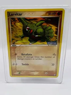 2005 Pokemon TCG Larvitar EX Unseen Forces Card 61/115 Holo Stamped NM - Image 2
