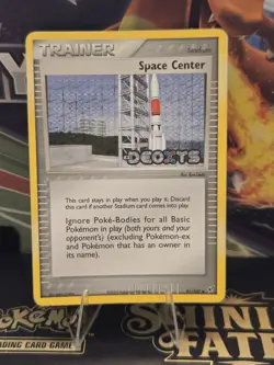 Space Center Reverse Holo Stamped EX Deoxys 91/107 Pokemon Card Trainer - Image 1