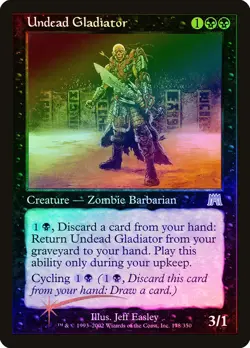 Undead Gladiator FOIL Onslaught NM Black Rare MAGIC GATHERING CARD ABUGames - Image 1
