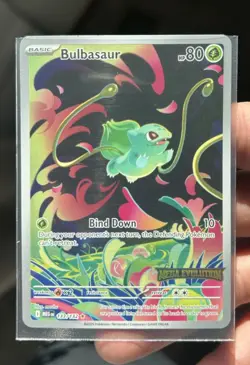 Pokemon Card Bulbasaur 133/132 Mega Evolution Stamped Promo - Image 1