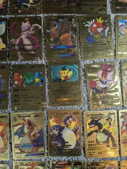 Pokemon Gold Foil Fan Art Card Lot 159+ Cards (Used) - Image 1
