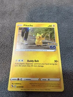 Pikachu COSMOS HOLO Pokemon Go Promo 027/078 Pokemon TCG Card - NM! - Image 1