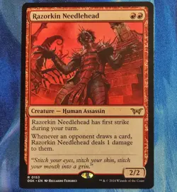 MTG Razorkin Needlehead Regular Rare Card #153 Duskmourn: House of Horror NM - Image 1