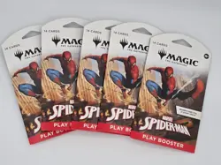 Magic MTG Spider-Man Play Booster Lot of 5 Packs | New Sealed | Marvel Crossover - Image 1