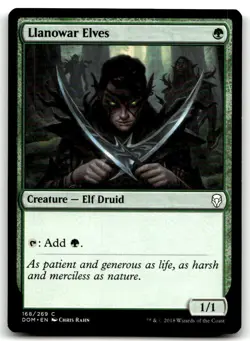 MTG Llanowar Elves C Dominaria 168 LP - Image 1
