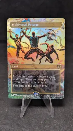 Multiversal Passage (Borderless) FOIL - MTG Magic Spiderman - Crimped [B] - Image 1