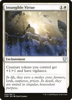 Intangible Virtue 24 CMR MTG White Enchantment Tokens Vigilance Cearley EN - Image 1