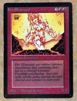 MTG Beta Fire Elemental Lightly Played - Magic the Gathering Beta edition - Image 1