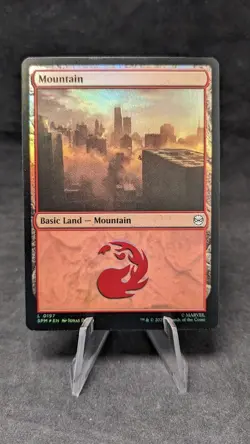 Mountain (197) FOIL - MTG Magic the Gathering Marvel's Spiderman - Crimped - Image 1