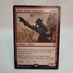 Siege Gang Commander MTG DOM NM Near Mint Fast Shipping From Canada Magic Goblin - Image 1