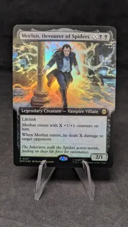 Morlun, Devourer of Spiders (Extended Art) FOIL - MTG Magic Spiderman - Crimped - Image 1