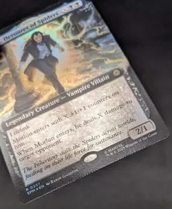 Morlun, Devourer of Spiders (Extended Art) FOIL - MTG Magic Spiderman - Crimped - Image 3