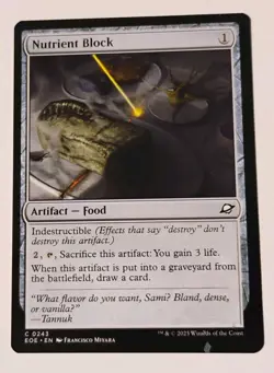 Nutrient Block MTG with Ink Error (Printer Hickey), Edge of Eternities - Image 1