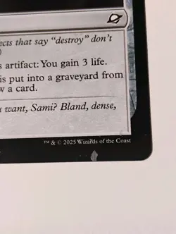 Nutrient Block MTG with Ink Error (Printer Hickey), Edge of Eternities - Image 3