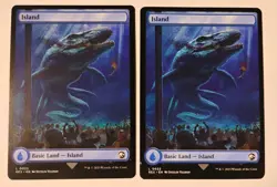 2x Island MTG, Jurassic World Collection, (REX), Double-sided, NM - Image 1