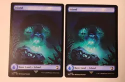 2x Island MTG, Jurassic World Collection, (REX), Double-sided, NM - Image 2