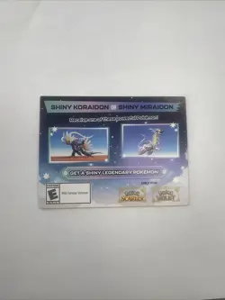 Shiny Miraidon Koraidon Code GameStop Pokemon - Physical PROMO Card- Unused Code - Image 1