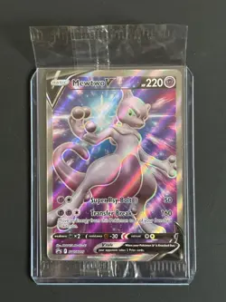 Pokemon Go 2022 Sword & Shield Mewtwo V Full Art Promo Factory Sealed NM - Image 1