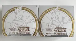 Pokemon Sword & Shield: Brilliant Stars Elite Trainer Box ETB Factory Sealed x2 - Image 1