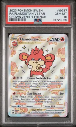 Carte Pokemon Flamoutan VStar GG37/GG70 PSA 10 Zenith Supreme Epee Et Bouclier - Image 1
