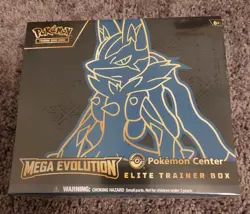 Pokemon TCG Mega Evolution Pokemon Center ETB Lucario Box On Hand Ships Today - Image 1