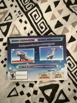 Pokemon Scarlet And Violet Serial Codes Shiny Koraidon or Miraidon UNSCRATCHED! - Image 1