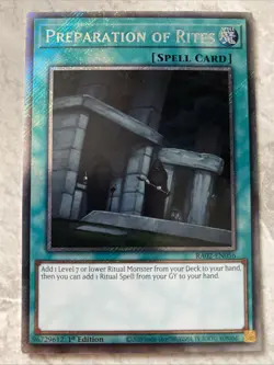Yugioh - Preparation of Rites (Platinum Secret Rare) - RA02-EN056 - 1st Ed - Image 1